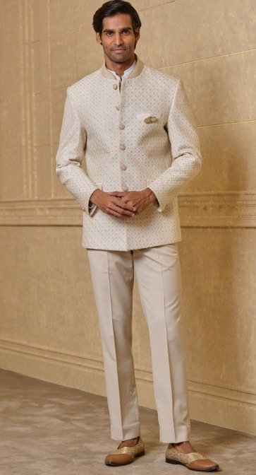 Elegant Cream Sherwani Suit for Men